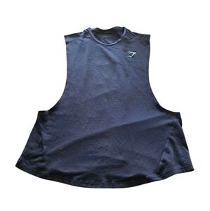 Gymshark Bold Drop Arm Blue Athletic Tank Top